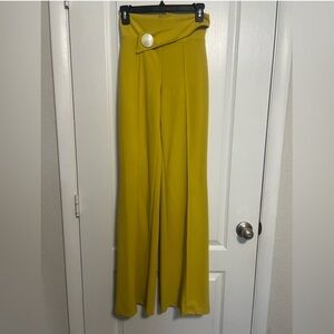 Valentine Women's Yellow Wide-Leg Pants Size Small